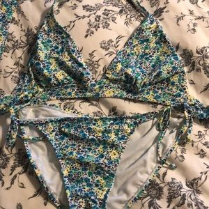 Old navy bathing suit.